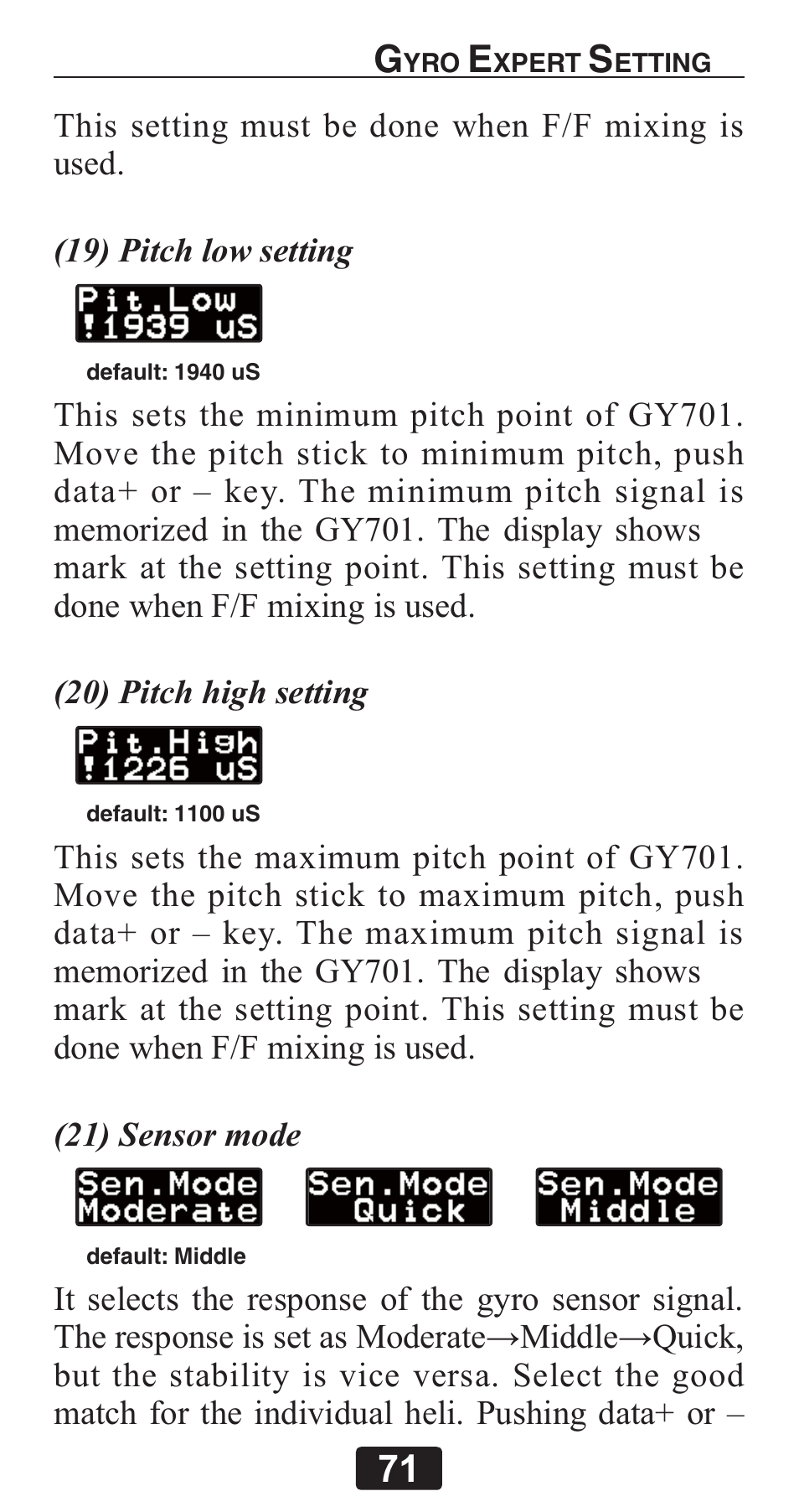 Futaba GY701 User Manual | Page 71 / 79