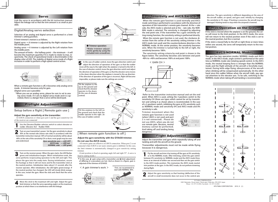 Futaba GYA430 User Manual | Page 2 / 2