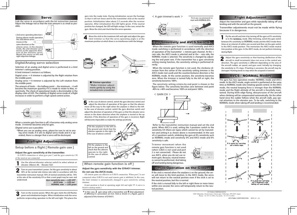Futaba GYA431 User Manual | Page 2 / 2
