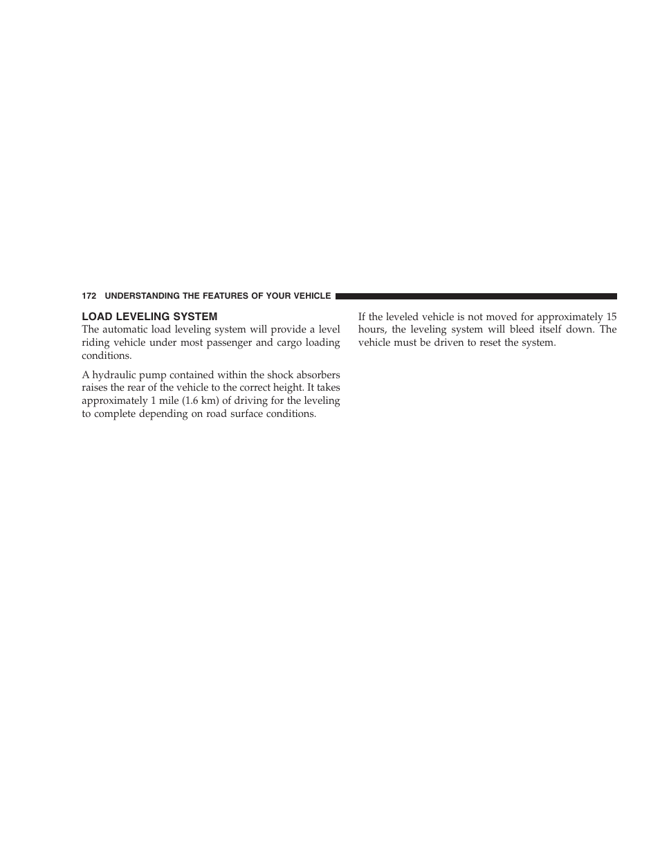 Load leveling system | Chrysler 2007 Pacifica User Manual | Page 172 / 464