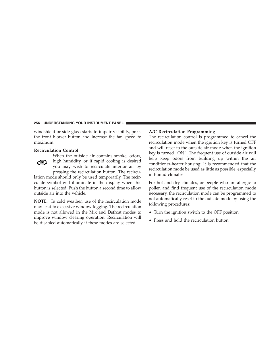 Chrysler 2007 Pacifica User Manual | Page 256 / 464