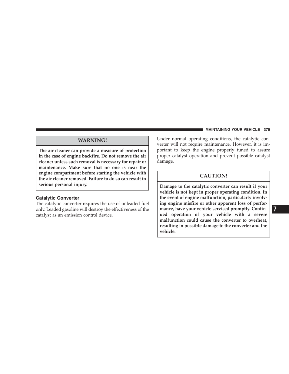Catalytic converter | Chrysler 2007 Pacifica User Manual | Page 375 / 464