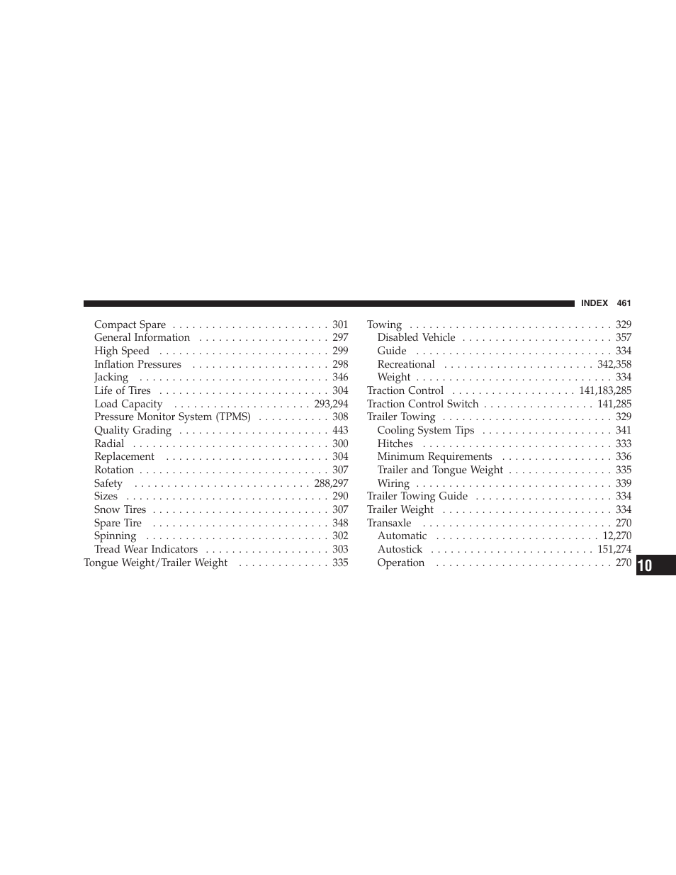 Chrysler 2007 Pacifica User Manual | Page 461 / 464