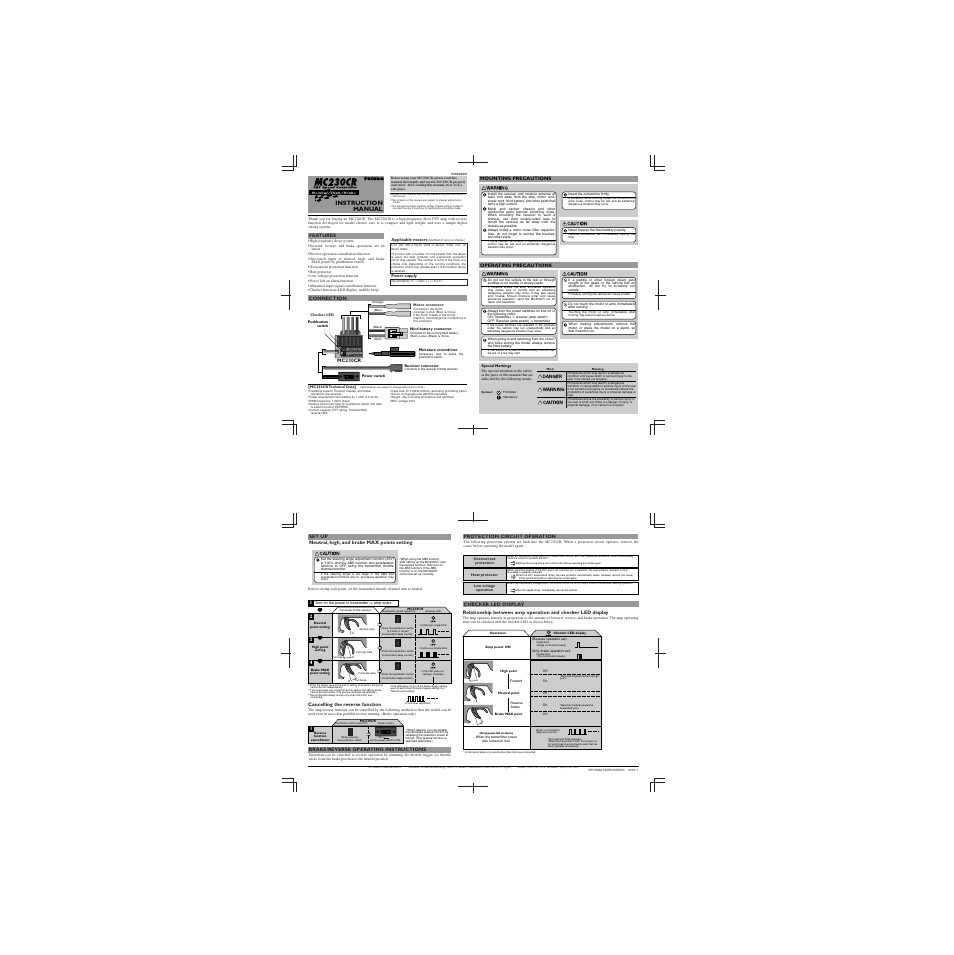 Futaba MC230CR User Manual | 1 page