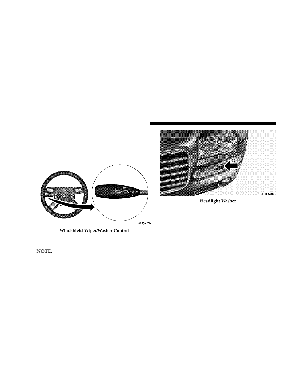 Headlight washers — if equipped, Adding washer fluid | Chrysler 2006 300 User Manual | Page 110 / 392