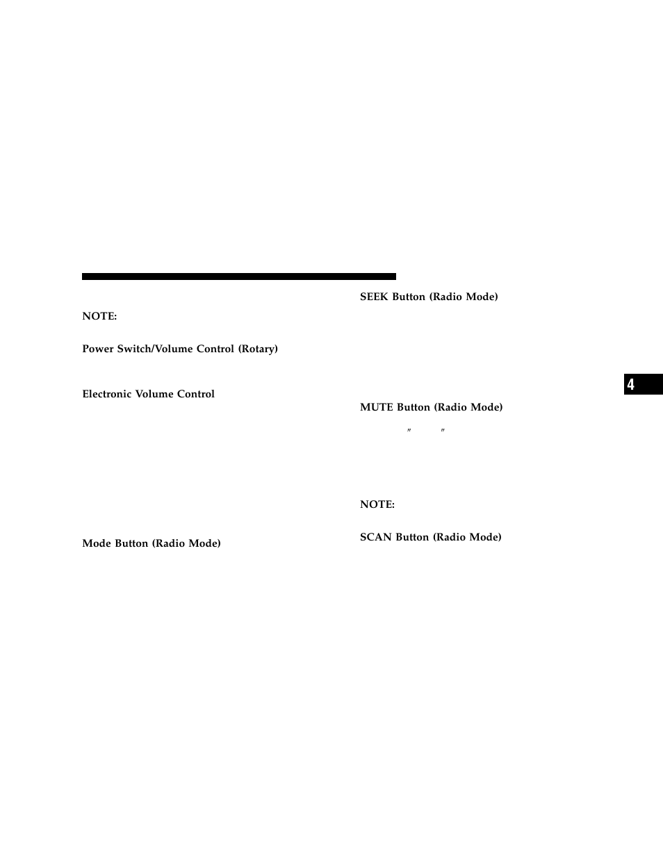 Operating instructions - radio mode | Chrysler 2006 300 User Manual | Page 165 / 392