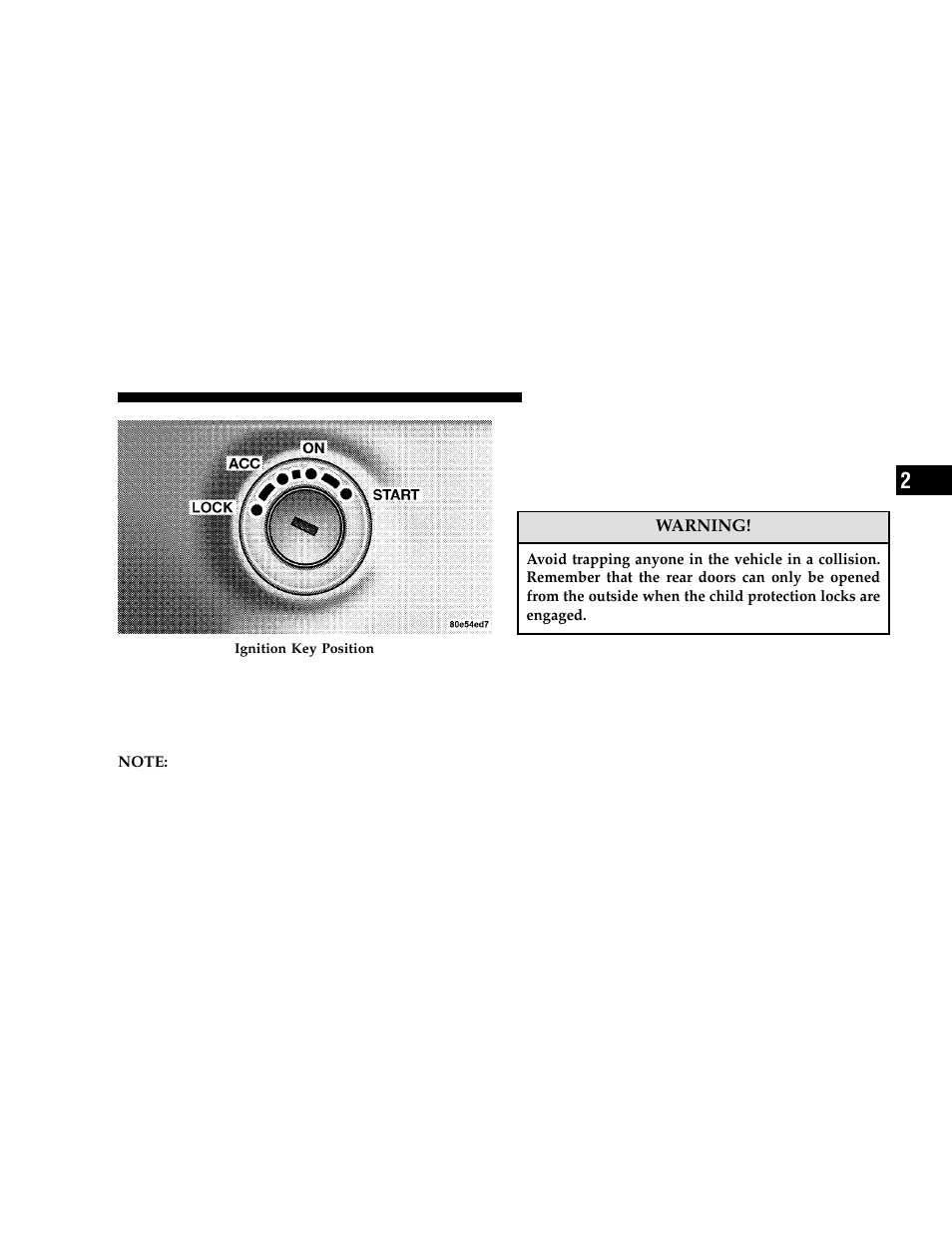 Child protection door lock | Chrysler 2006 300 User Manual | Page 19 / 392