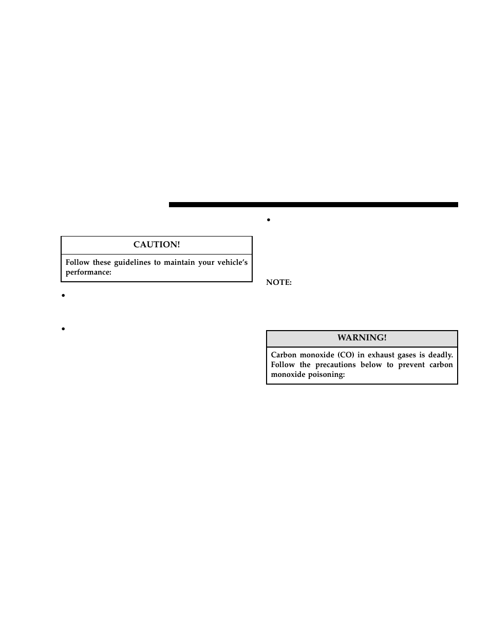 Fuel system cautions, Carbon monoxide warnings | Chrysler 2006 300 User Manual | Page 256 / 392