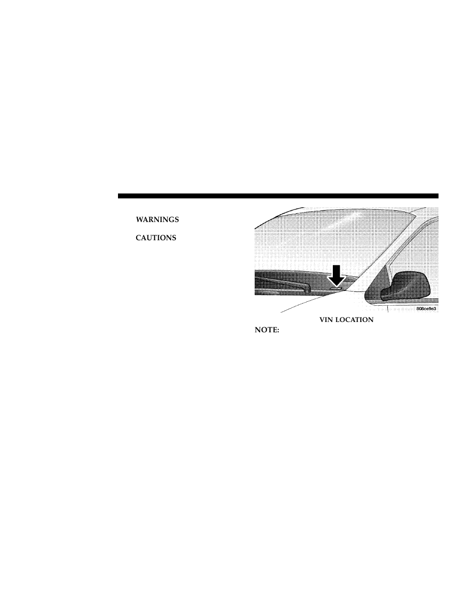 Warnings and cautions, Vehicle identification number | Chrysler 2006 300 User Manual | Page 6 / 392