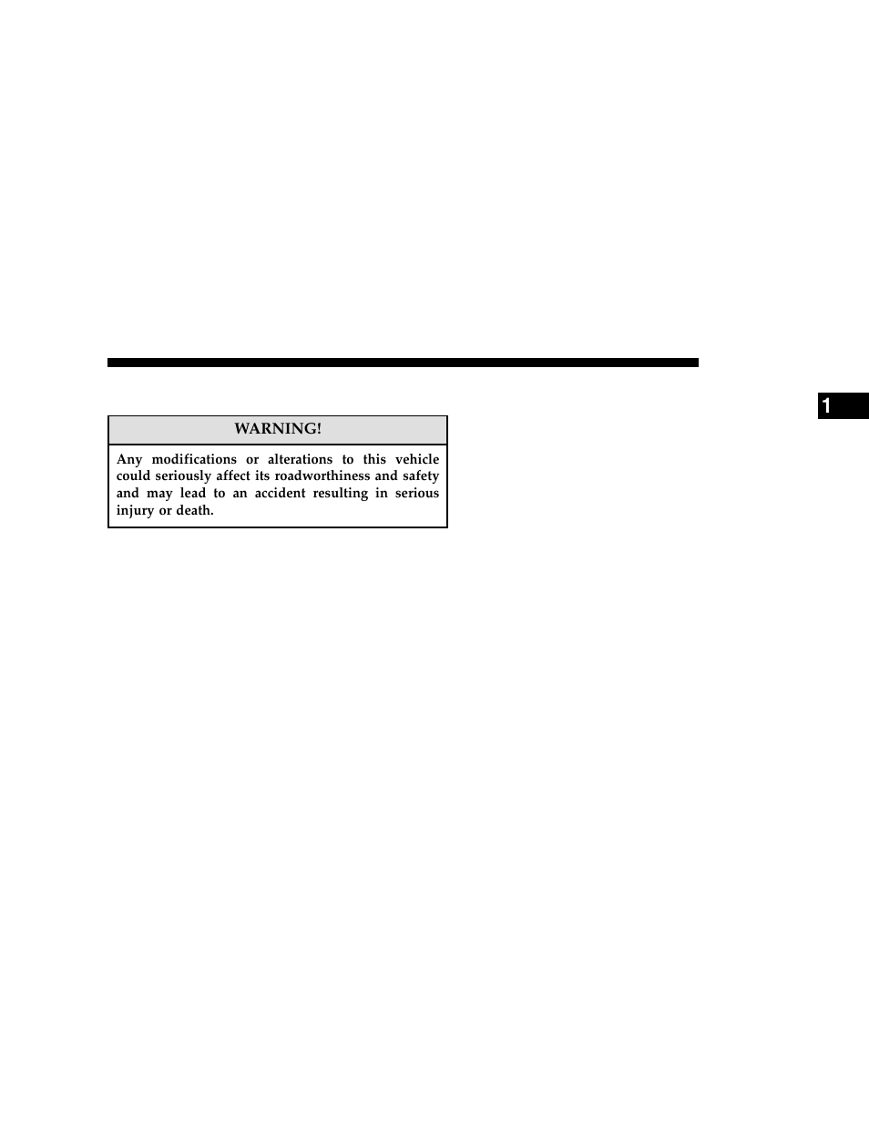Vehicle modifications / alterations | Chrysler 2006 300 User Manual | Page 7 / 392