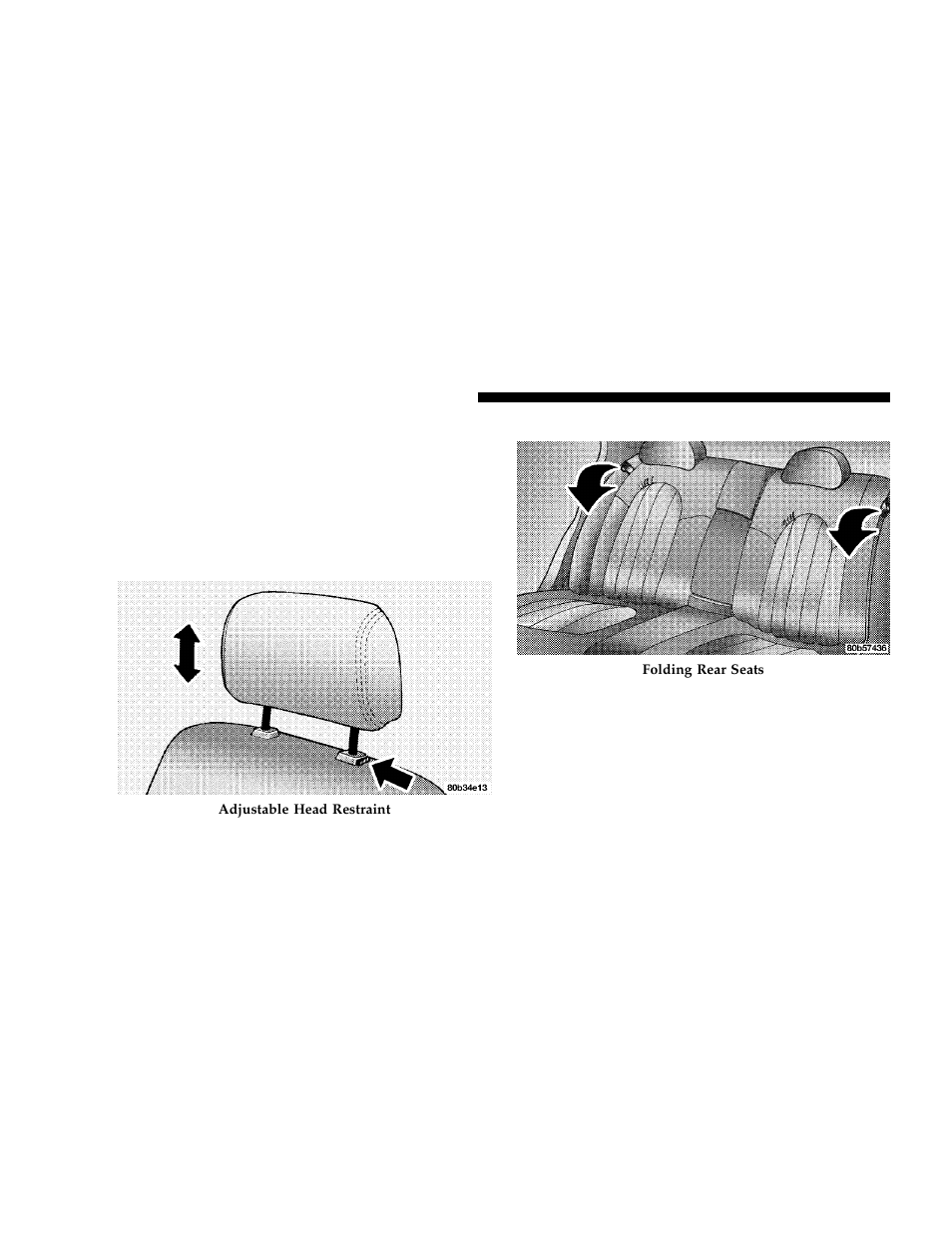 Head restraints, Folding rear seat | Chrysler 2006 300 User Manual | Page 94 / 392