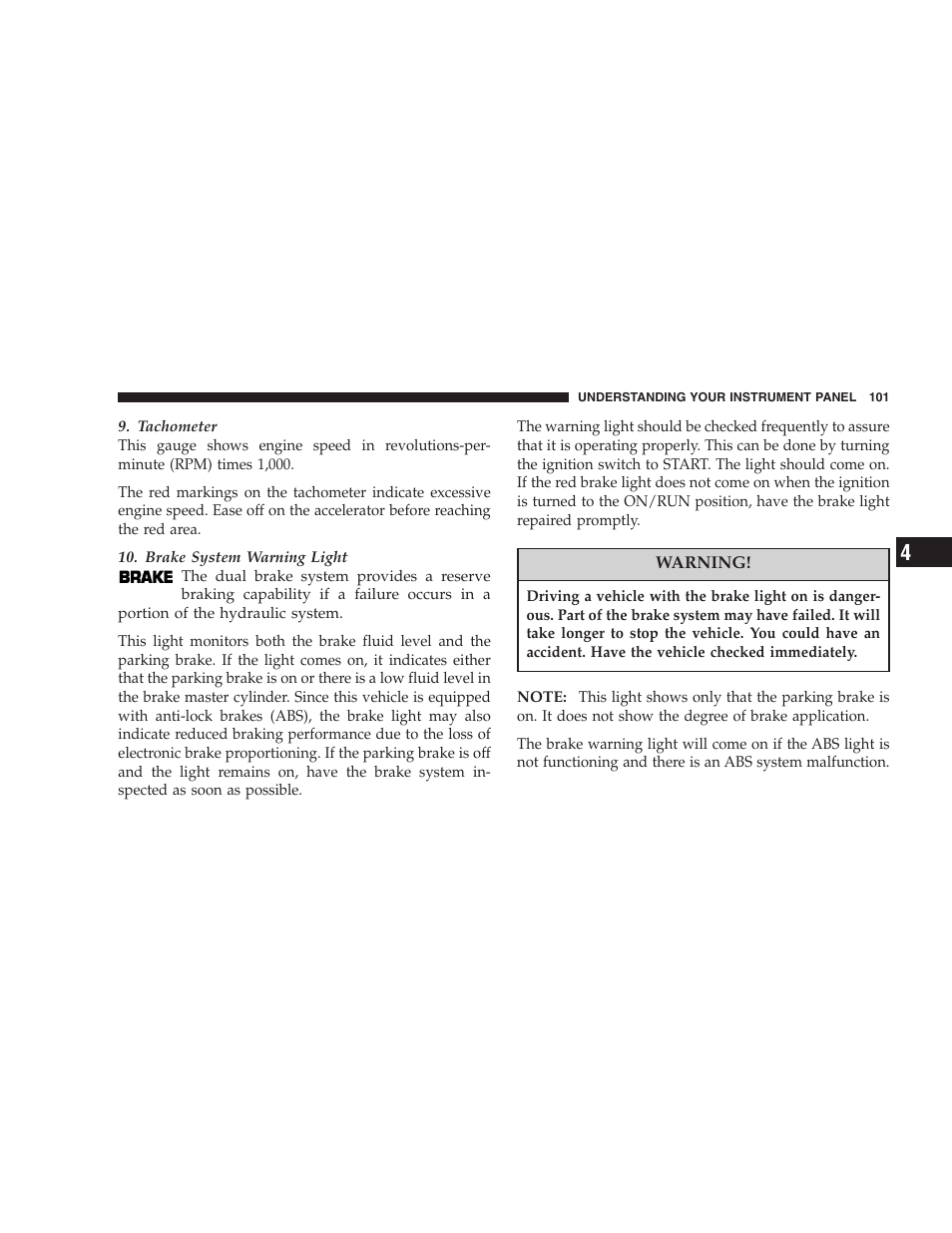 Chrysler Crossfire SRT6 User Manual | Page 101 / 280