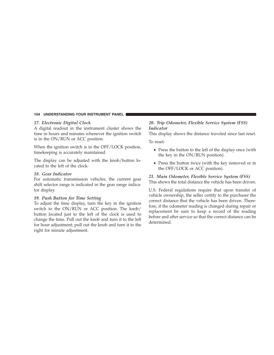 Chrysler Crossfire SRT6 User Manual | Page 104 / 280