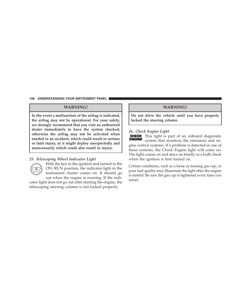 Chrysler Crossfire SRT6 User Manual | Page 108 / 280
