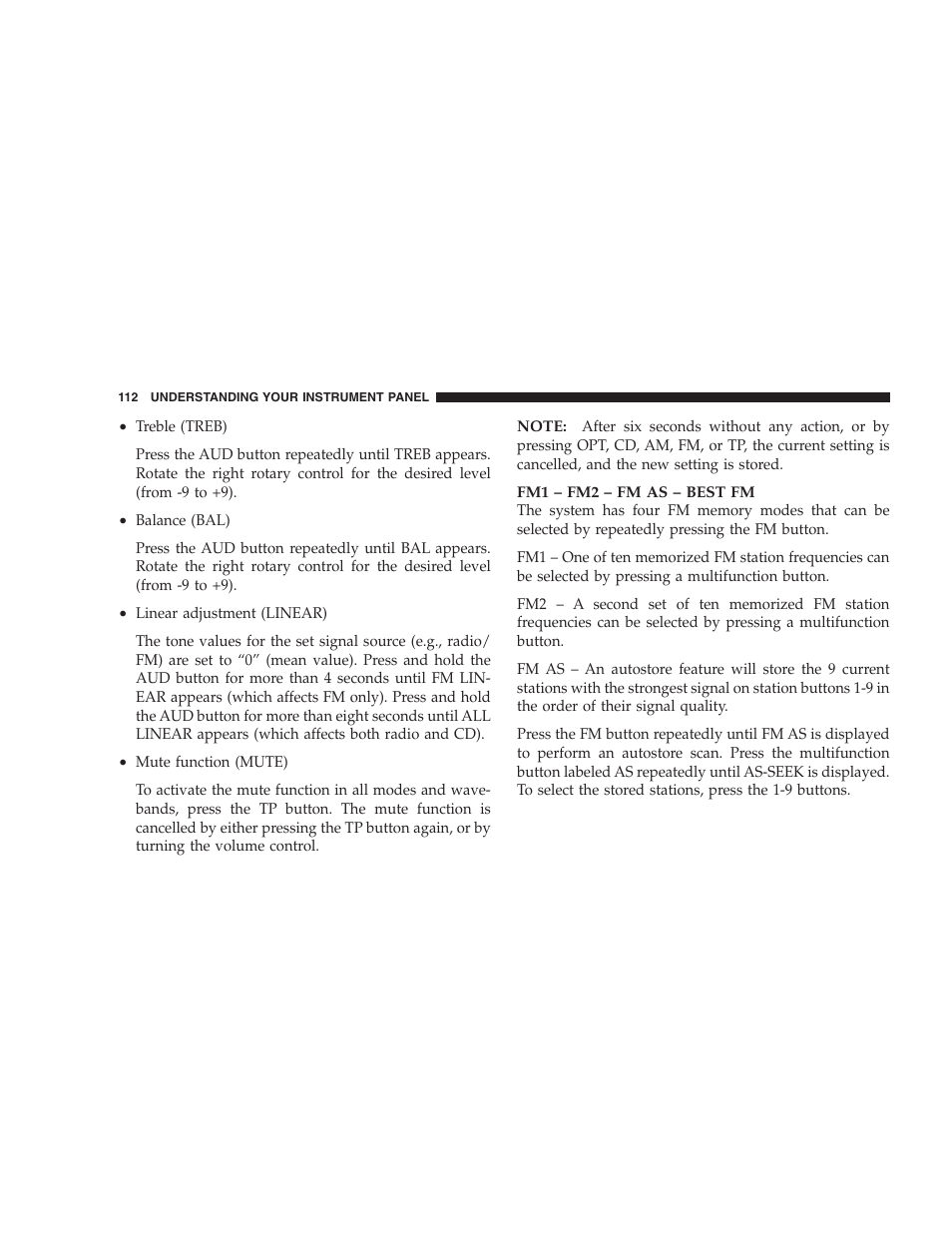 Chrysler Crossfire SRT6 User Manual | Page 112 / 280