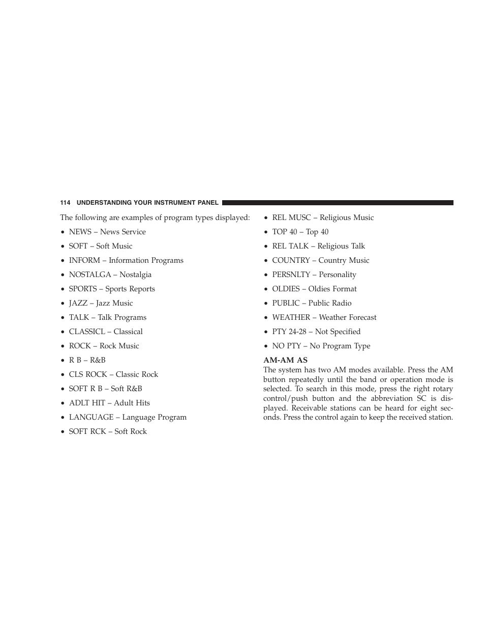 Chrysler Crossfire SRT6 User Manual | Page 114 / 280