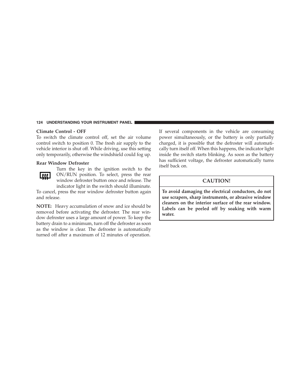 Chrysler Crossfire SRT6 User Manual | Page 124 / 280