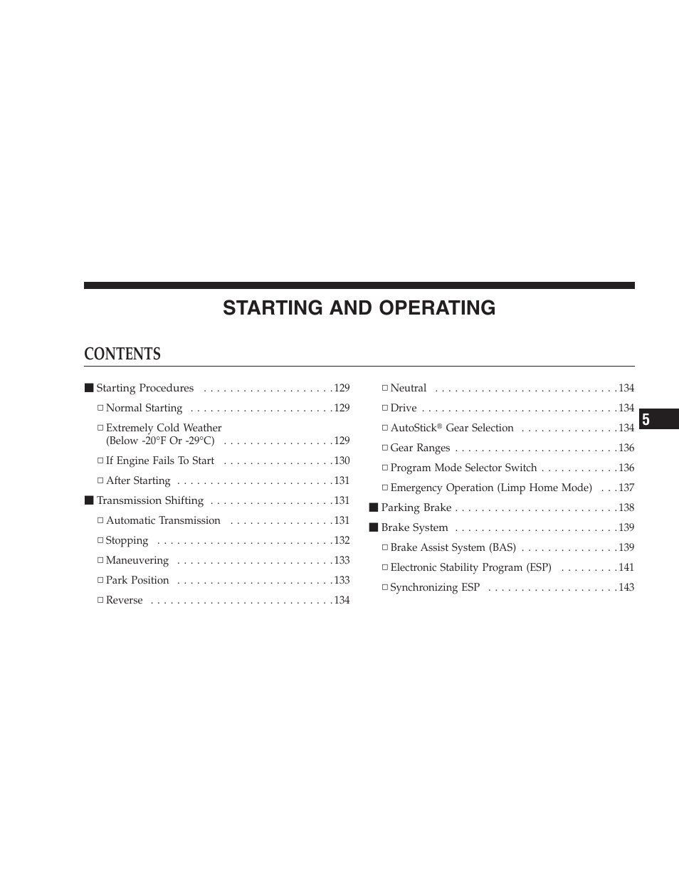 Chrysler Crossfire SRT6 User Manual | Page 127 / 280