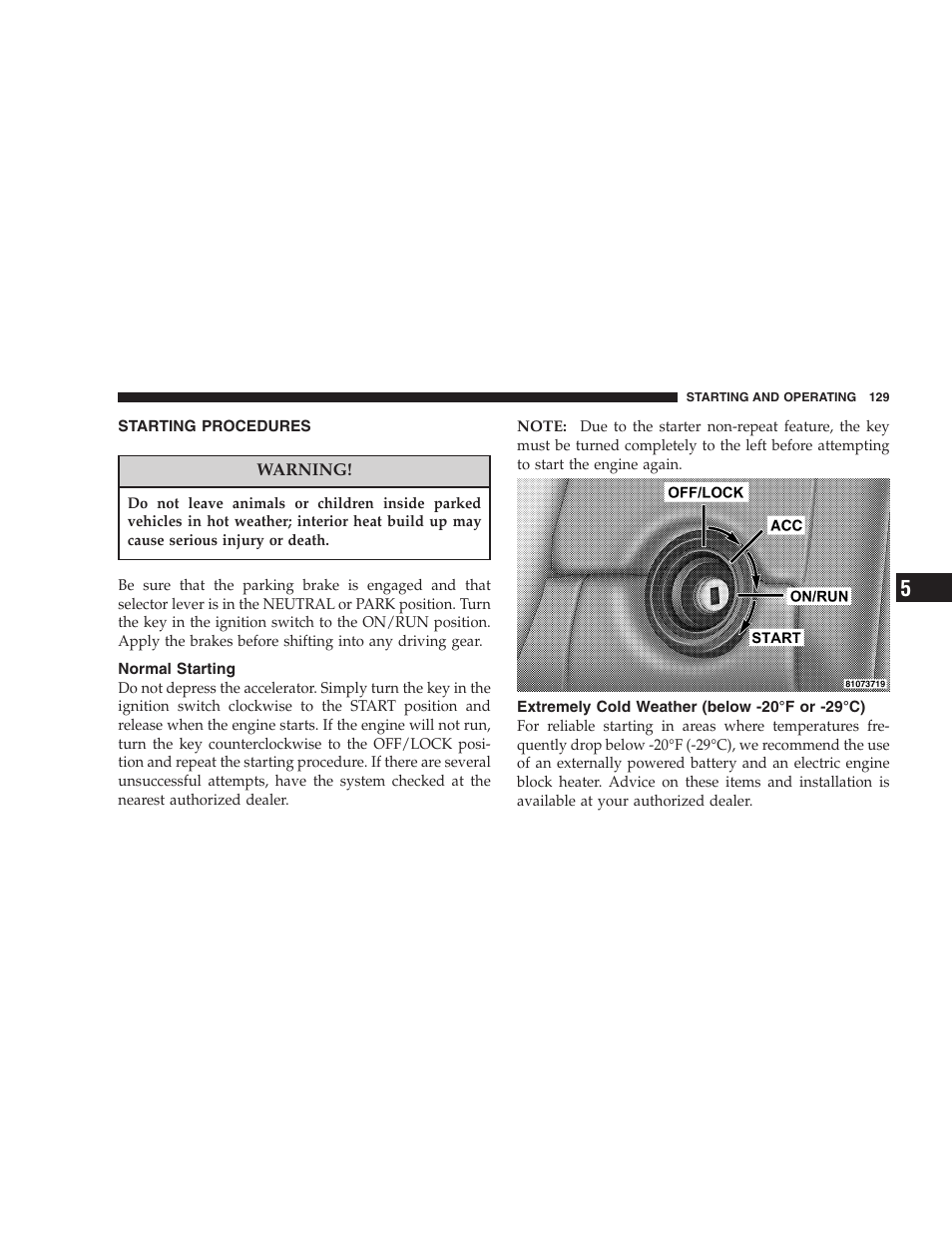 Chrysler Crossfire SRT6 User Manual | Page 129 / 280