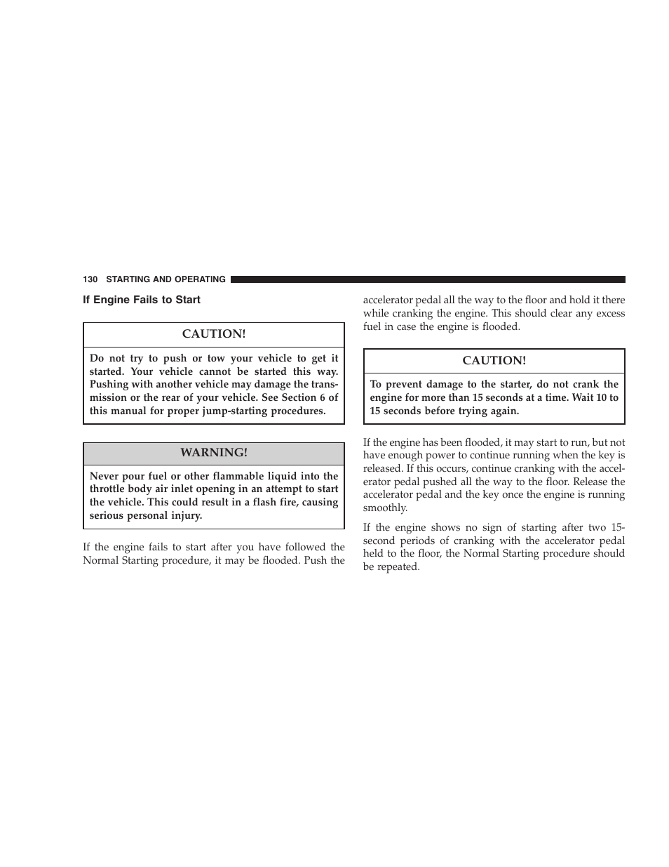 Chrysler Crossfire SRT6 User Manual | Page 130 / 280