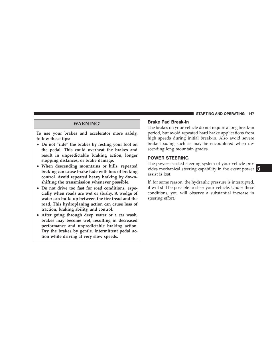 Chrysler Crossfire SRT6 User Manual | Page 147 / 280