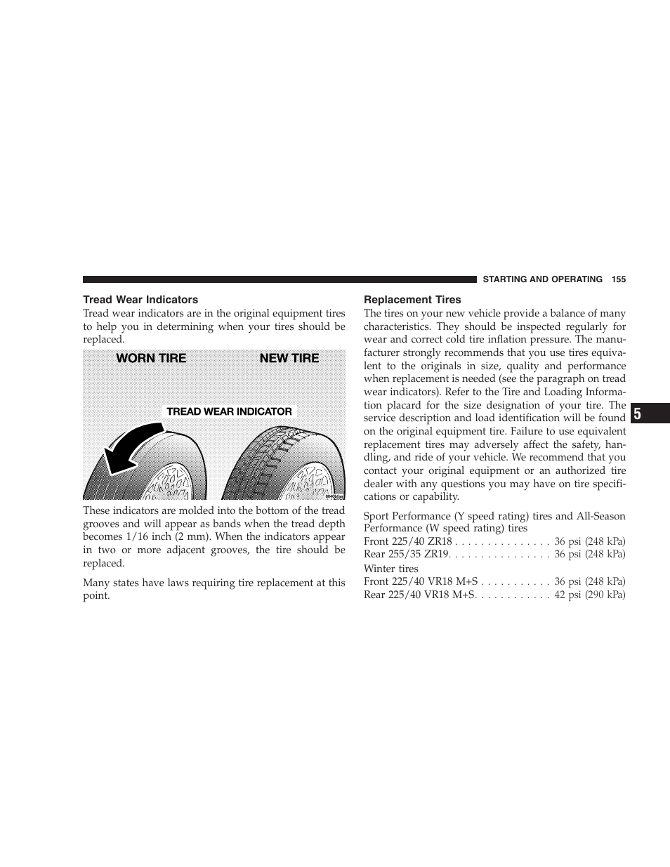 Chrysler Crossfire SRT6 User Manual | Page 155 / 280