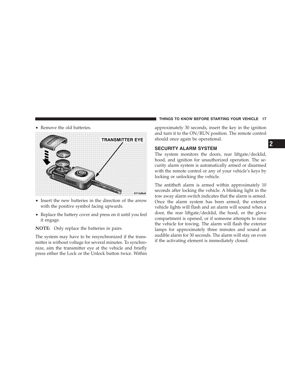 Chrysler Crossfire SRT6 User Manual | Page 17 / 280