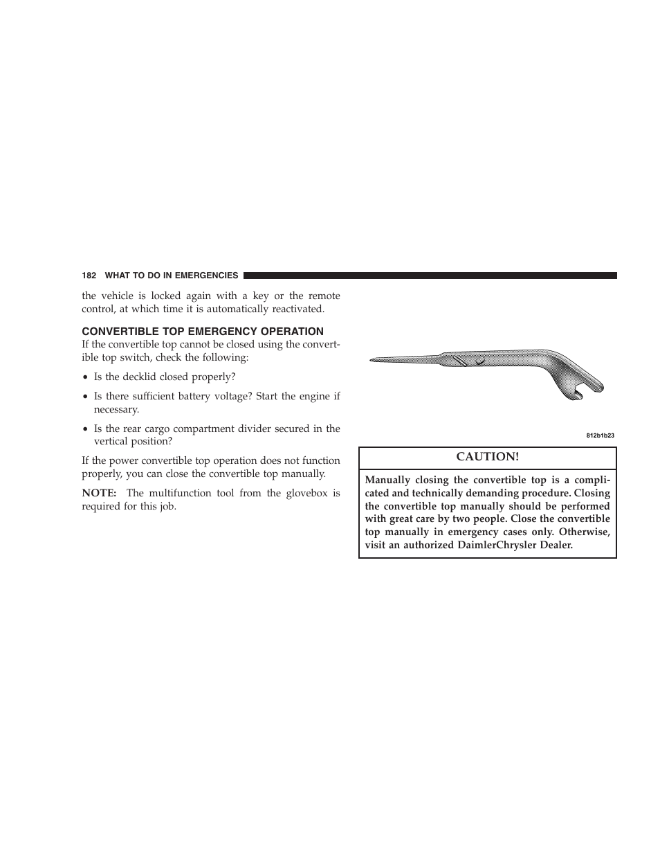 Chrysler Crossfire SRT6 User Manual | Page 182 / 280