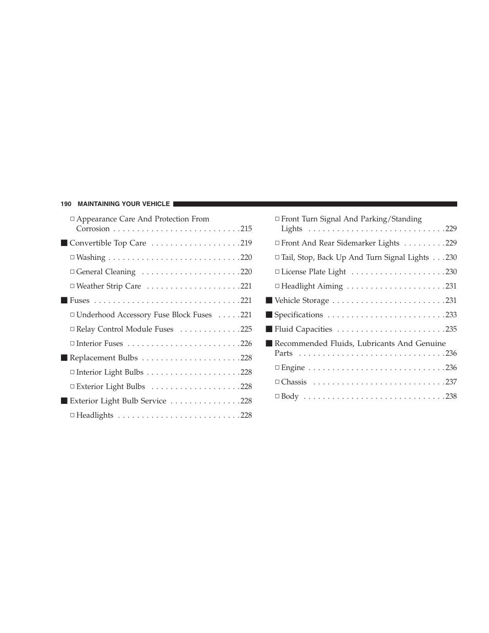 Chrysler Crossfire SRT6 User Manual | Page 190 / 280