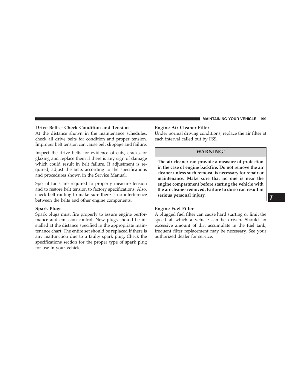 Chrysler Crossfire SRT6 User Manual | Page 199 / 280