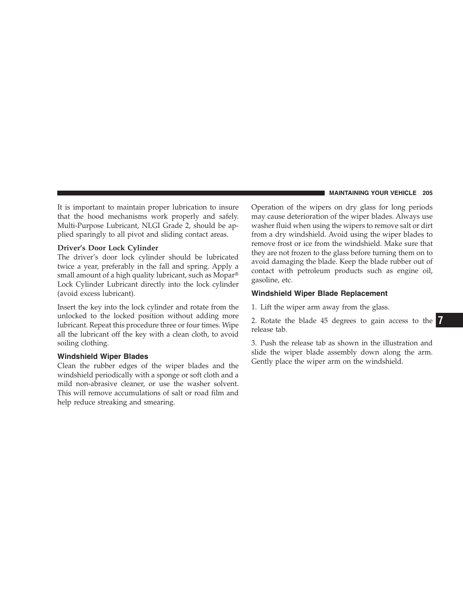 Chrysler Crossfire SRT6 User Manual | Page 205 / 280