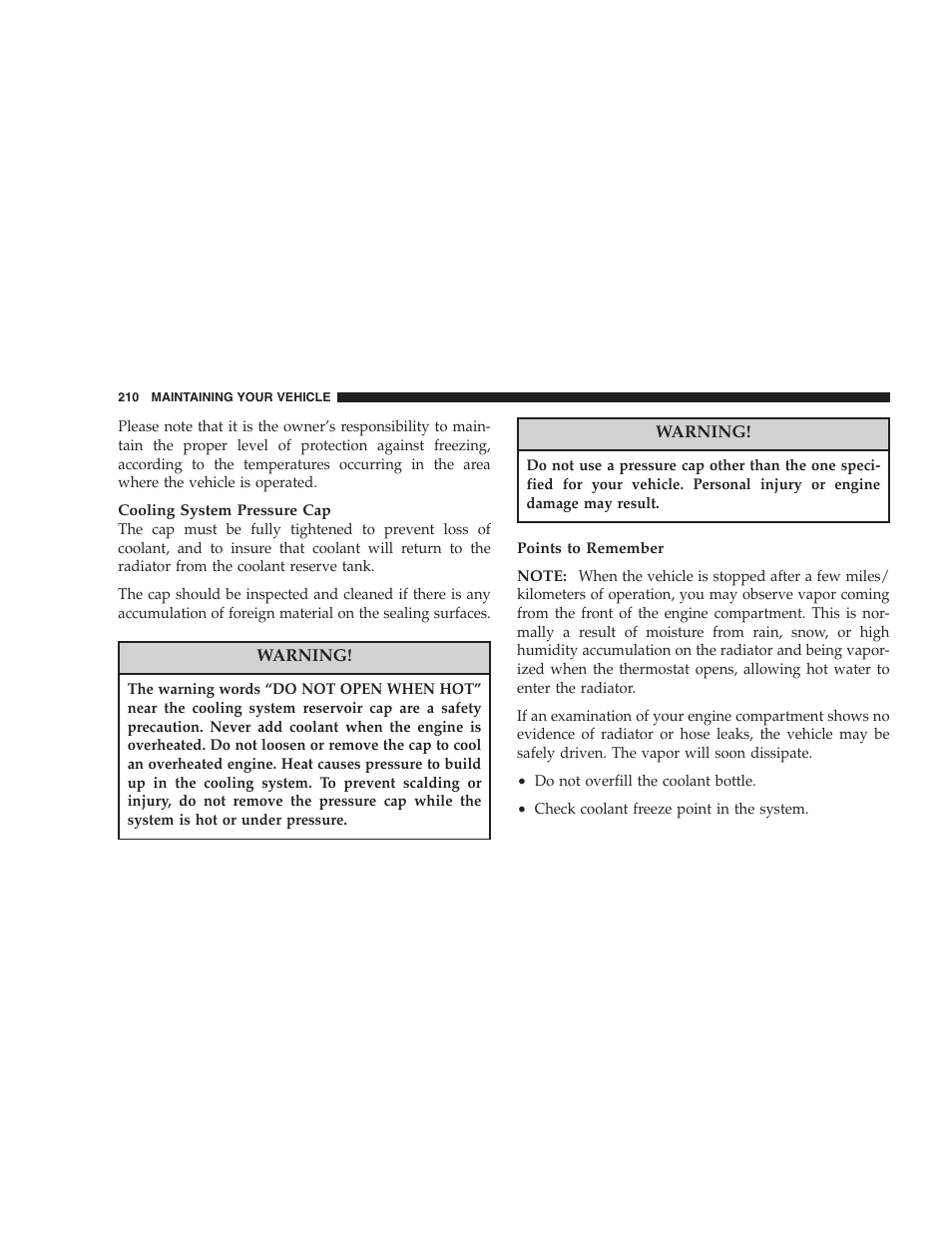 Chrysler Crossfire SRT6 User Manual | Page 210 / 280