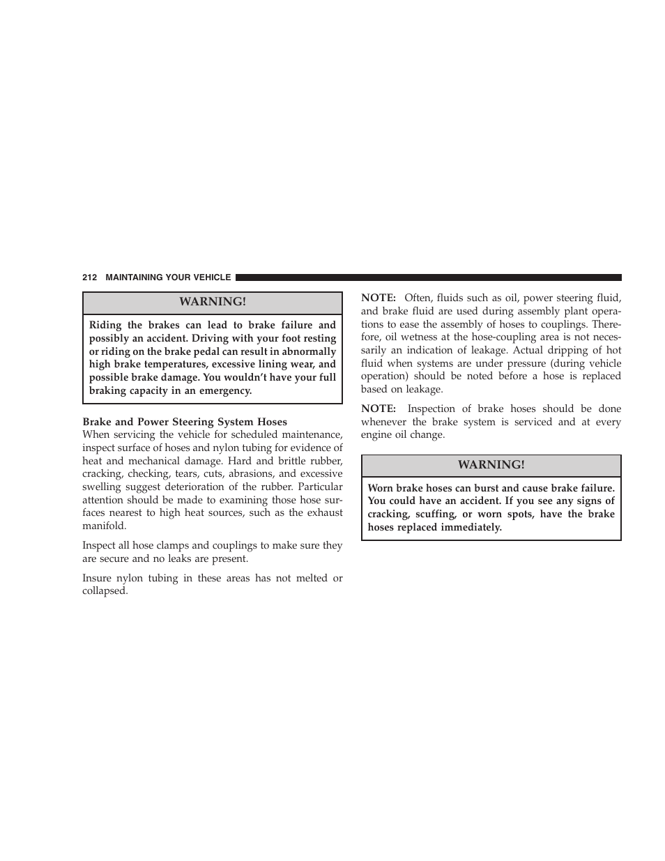 Chrysler Crossfire SRT6 User Manual | Page 212 / 280