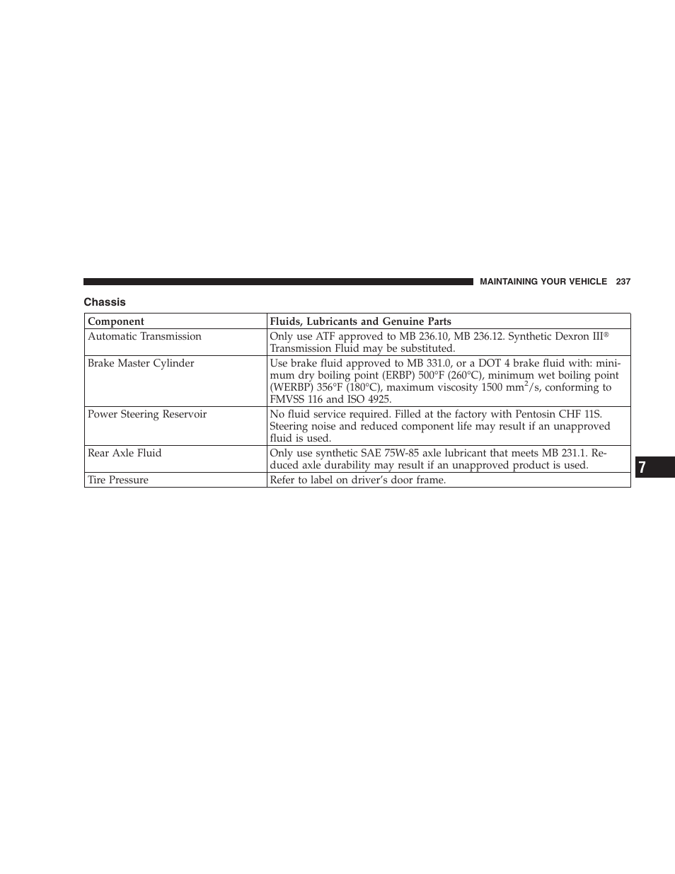 Chassis | Chrysler Crossfire SRT6 User Manual | Page 237 / 280