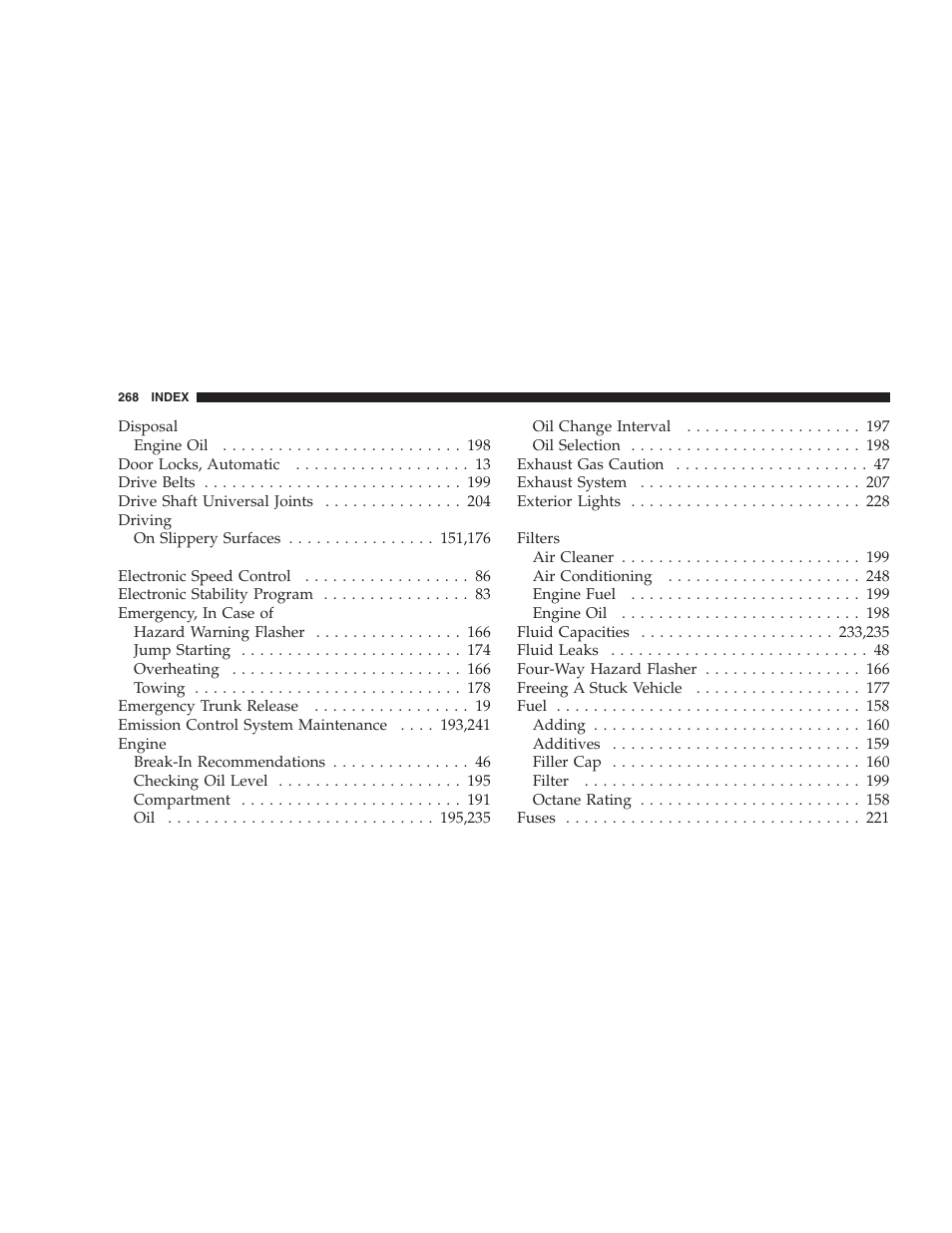 Chrysler Crossfire SRT6 User Manual | Page 268 / 280