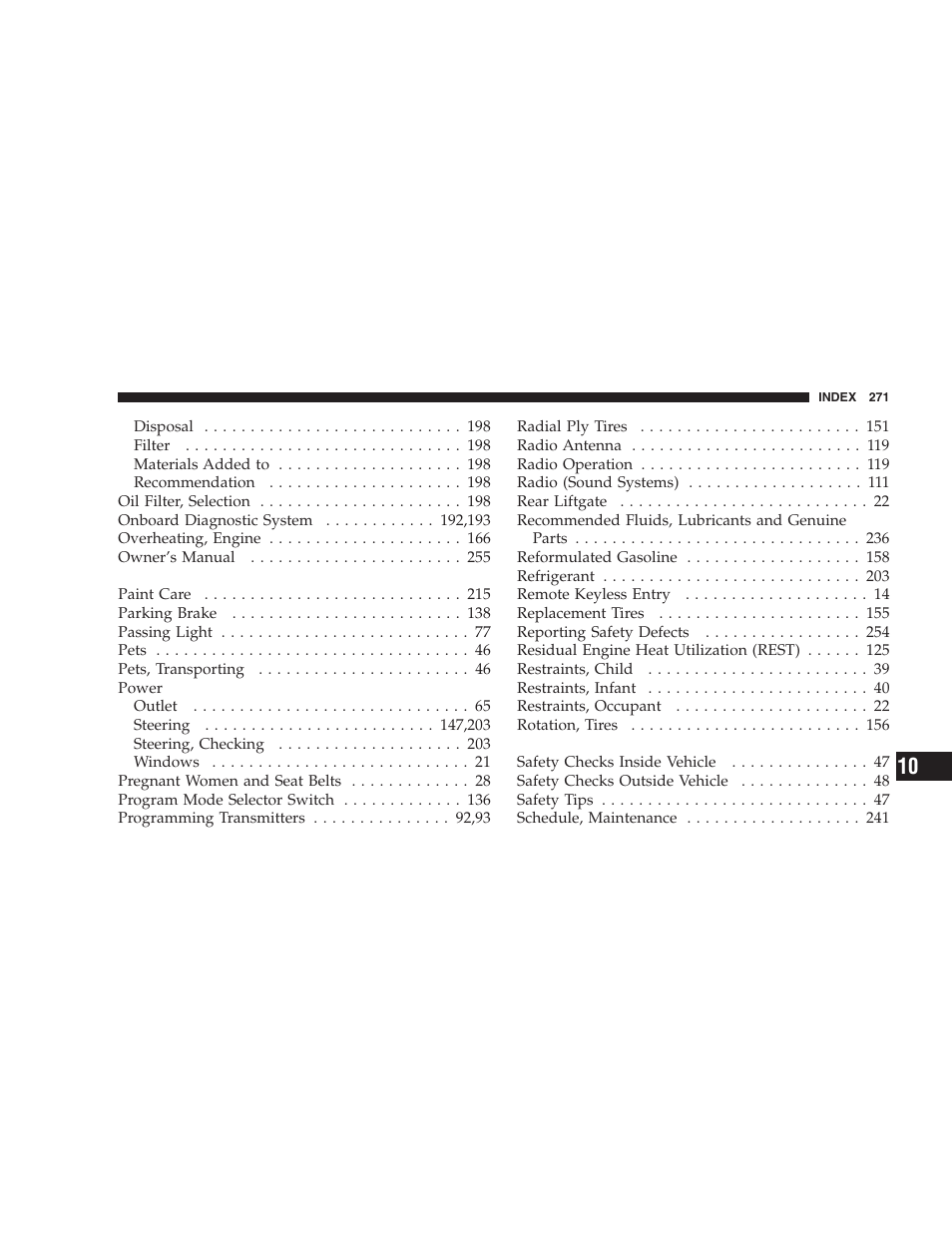 Chrysler Crossfire SRT6 User Manual | Page 271 / 280