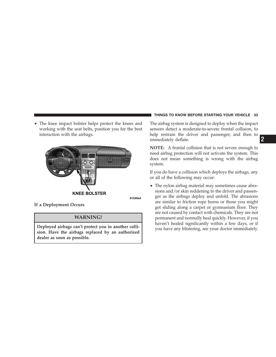 Chrysler Crossfire SRT6 User Manual | Page 33 / 280