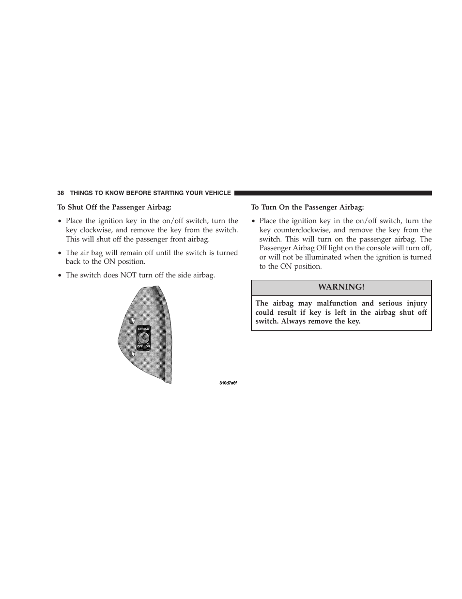 Chrysler Crossfire SRT6 User Manual | Page 38 / 280