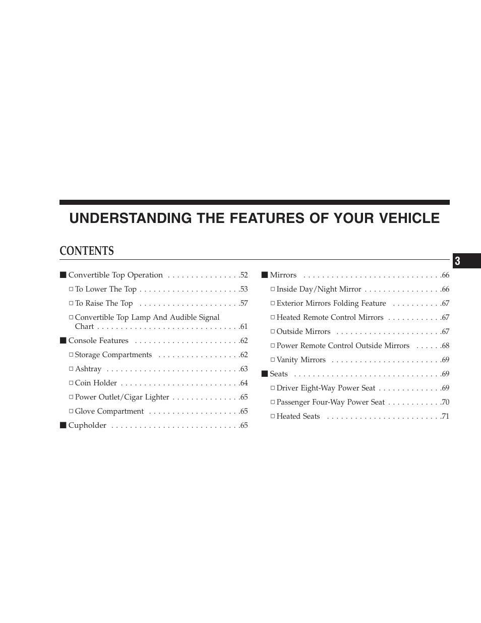 Chrysler Crossfire SRT6 User Manual | Page 49 / 280