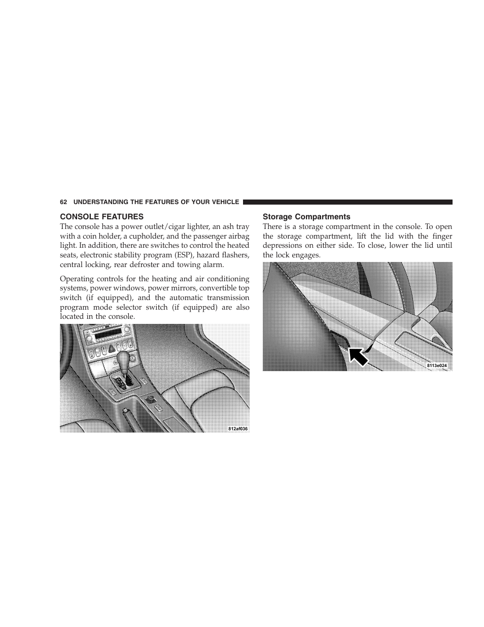 Chrysler Crossfire SRT6 User Manual | Page 62 / 280
