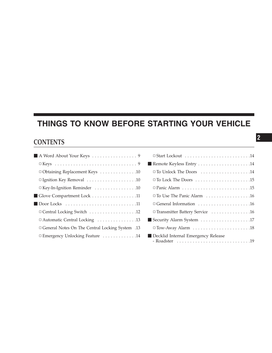 Chrysler Crossfire SRT6 User Manual | Page 7 / 280