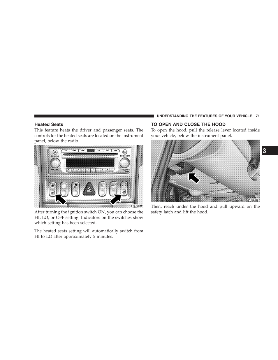 Chrysler Crossfire SRT6 User Manual | Page 71 / 280