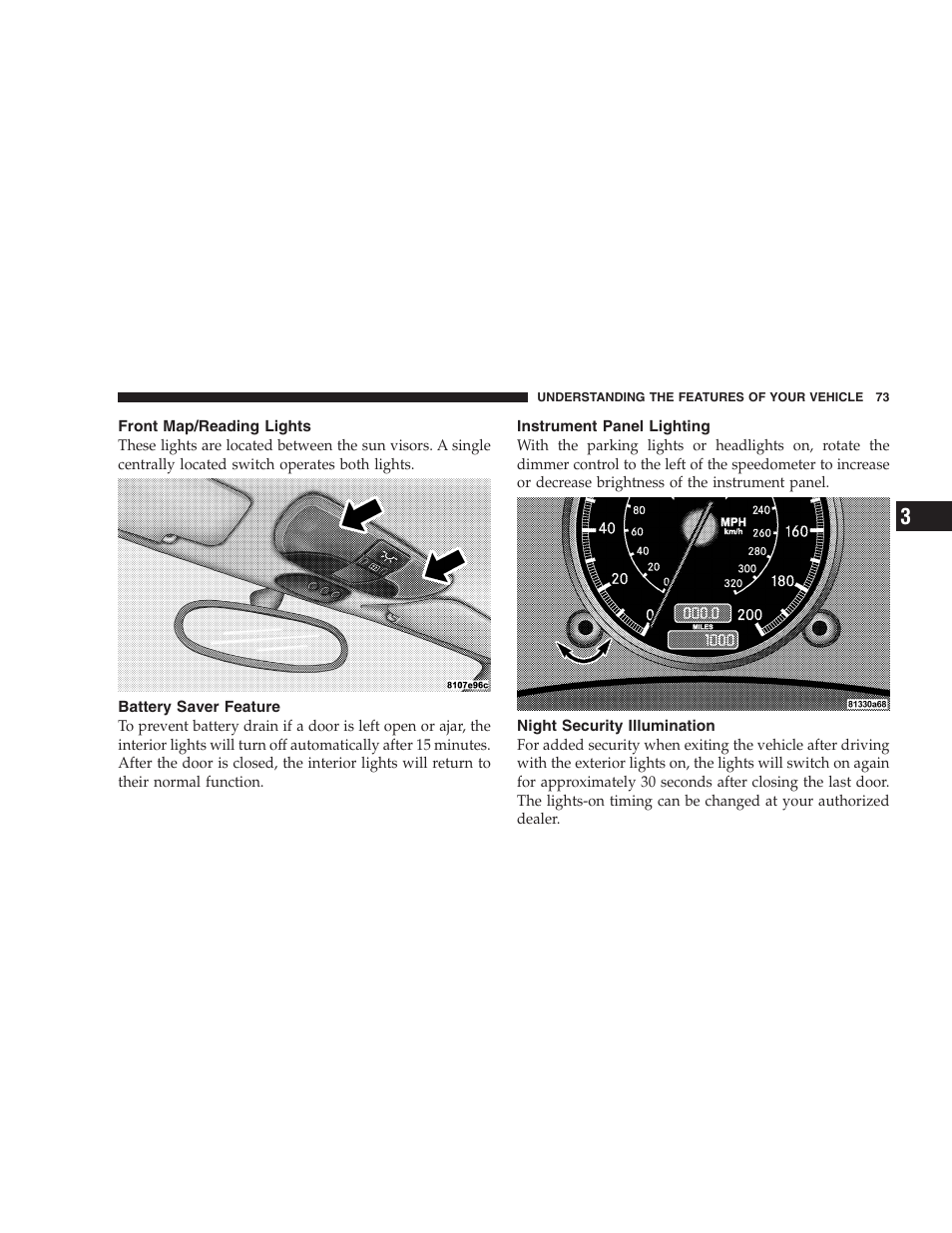 Chrysler Crossfire SRT6 User Manual | Page 73 / 280