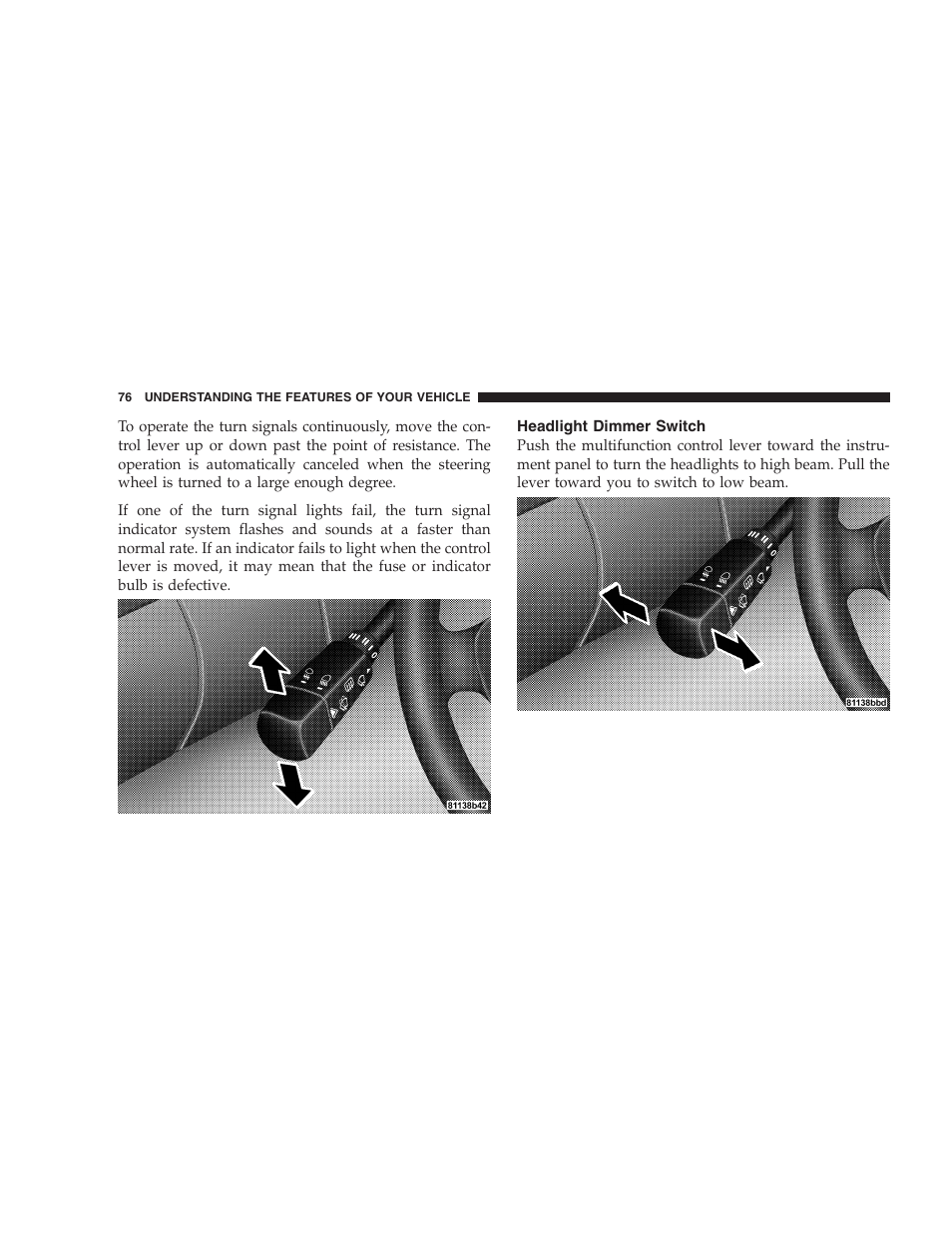 Chrysler Crossfire SRT6 User Manual | Page 76 / 280