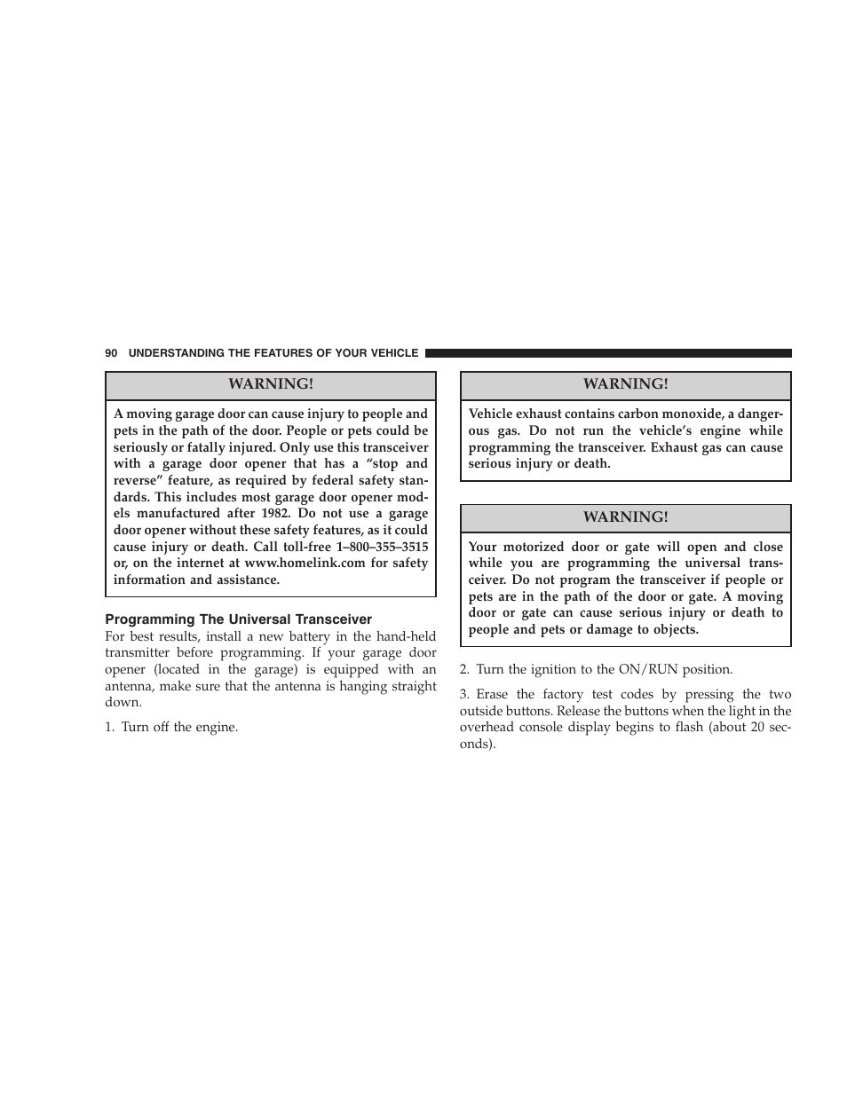 Chrysler Crossfire SRT6 User Manual | Page 90 / 280