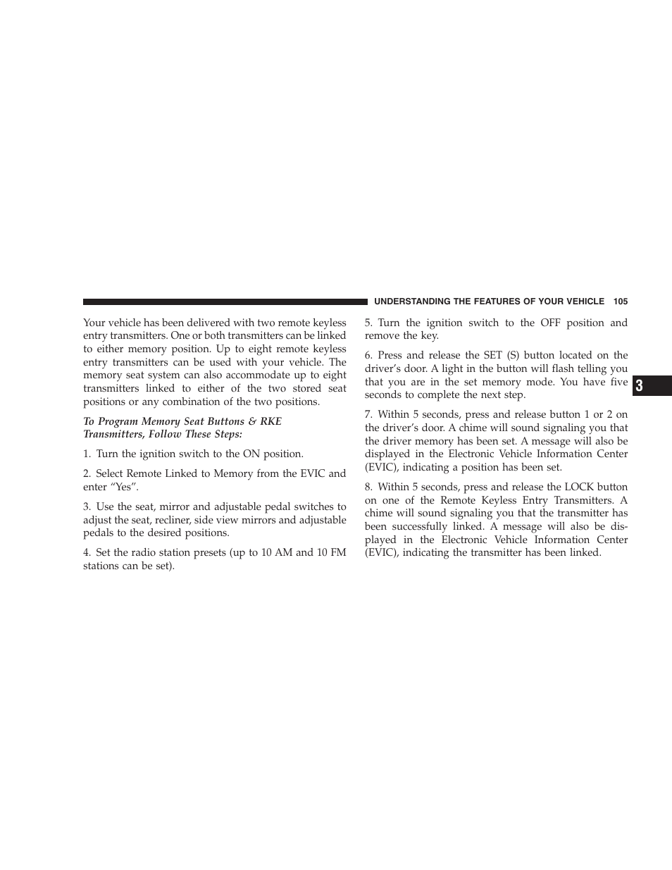 Chrysler 2005 Pacifica Touring User Manual | Page 105 / 376