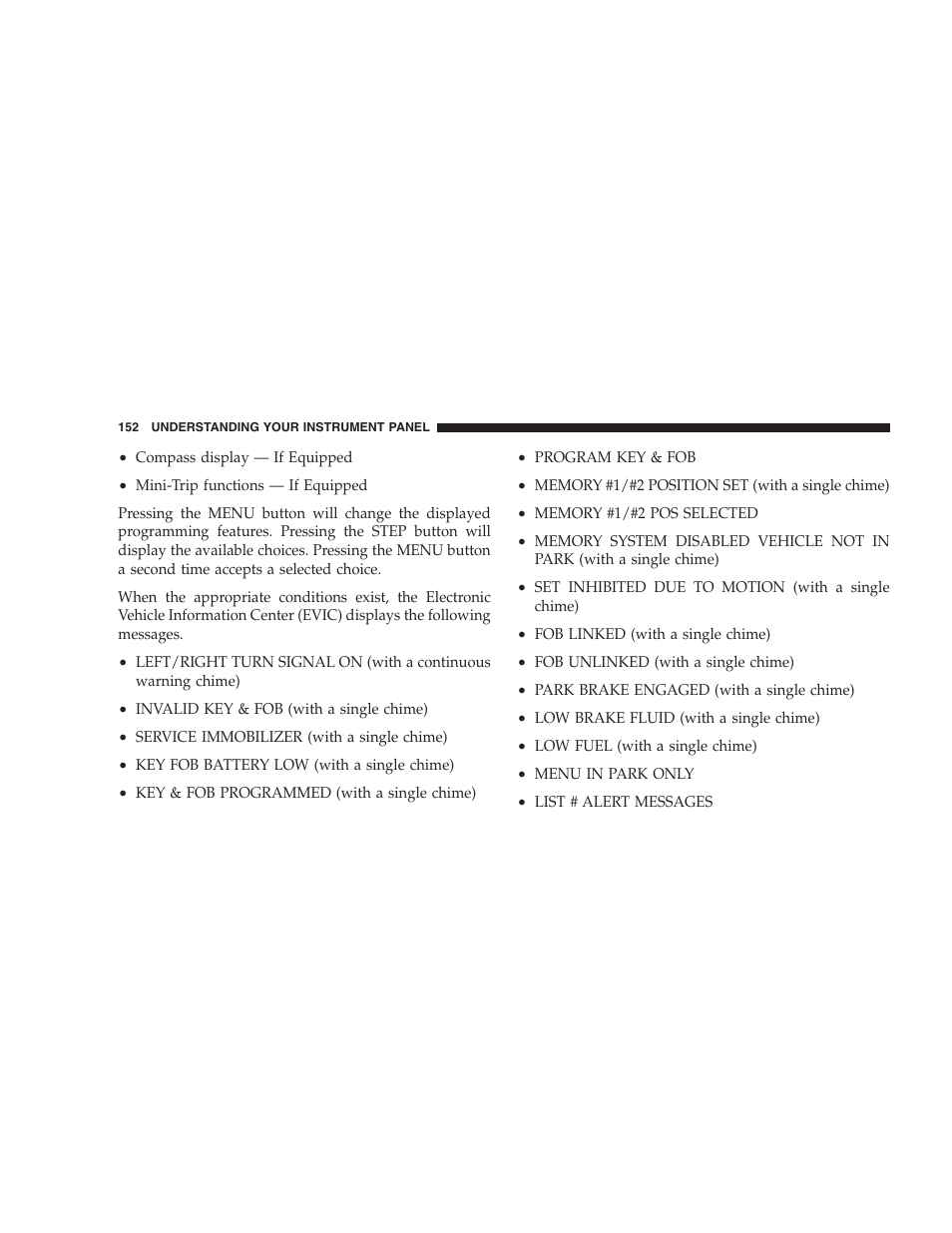 Chrysler 2005 Pacifica Touring User Manual | Page 152 / 376
