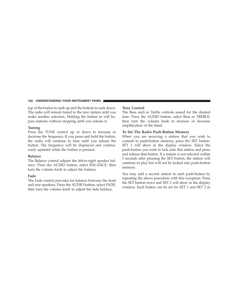 Chrysler 2005 Pacifica Touring User Manual | Page 162 / 376