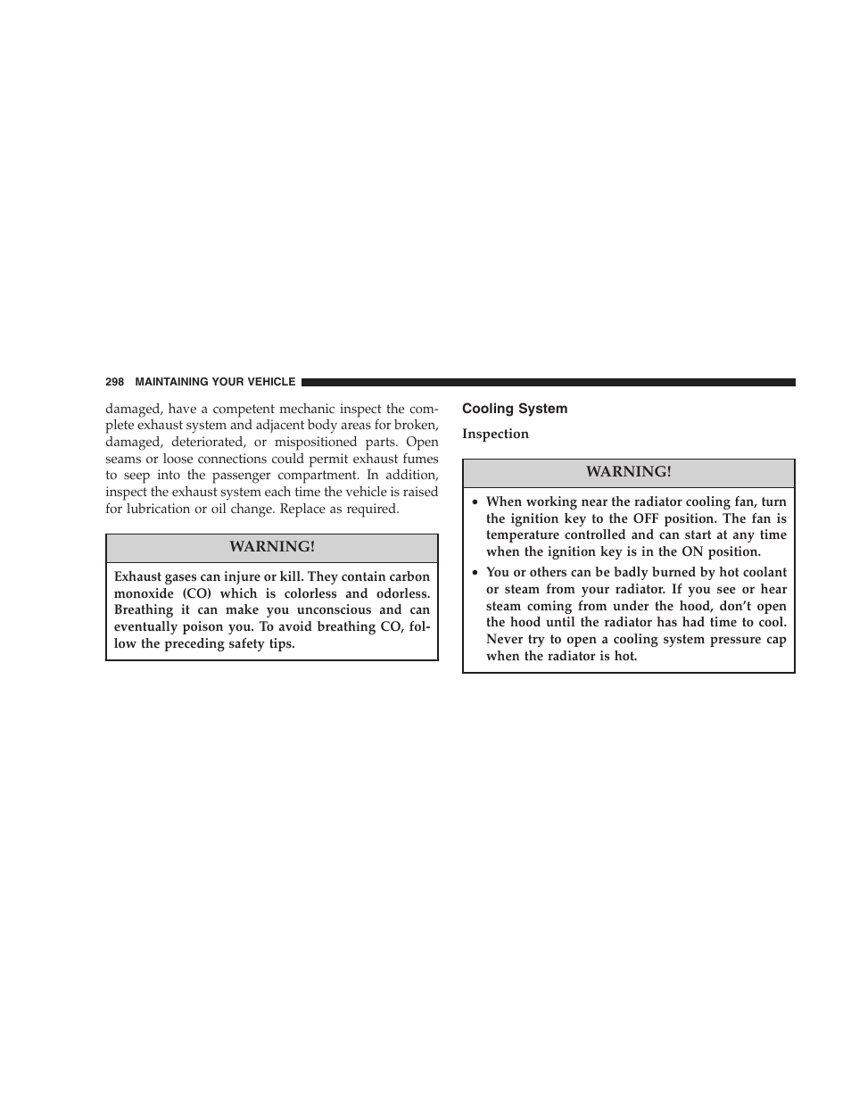 Cooling system | Chrysler 2005 Pacifica Touring User Manual | Page 298 / 376