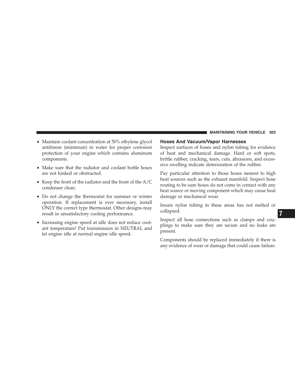 Hoses and vacuum/vapor harnesses | Chrysler 2005 Pacifica Touring User Manual | Page 303 / 376